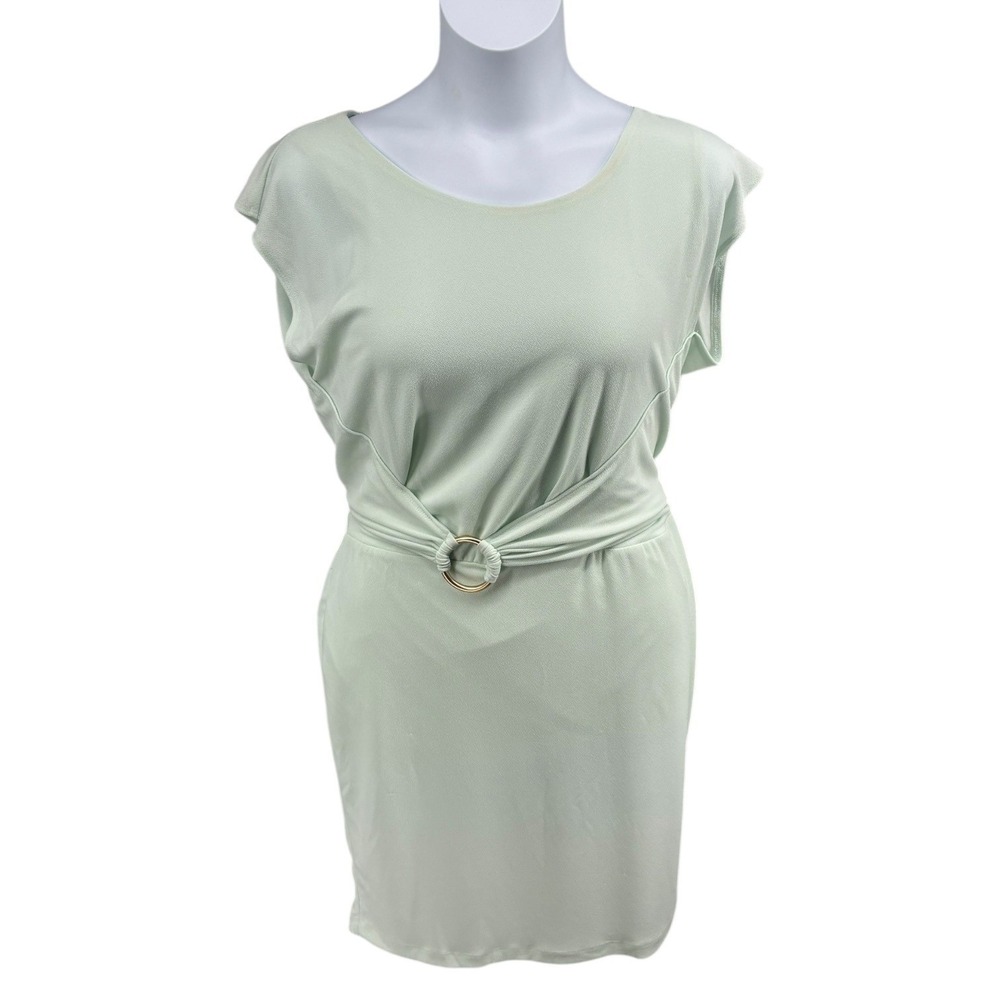 Calvin Klein Mint Green Ring‎ Detail Midi Dress NWT Size 12 Spring Wedding